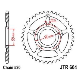 Jt Sprokets Corona Gilera XR/2 125 89-92 44 denti