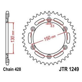 Jt Sprokets Corona Honda XLR R 125 98-02 51 denti