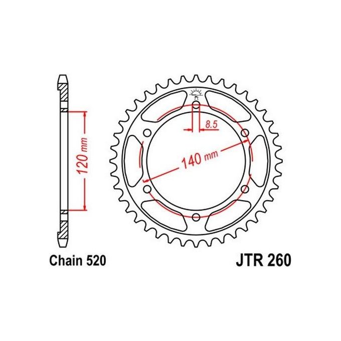 Jt Sprokets Corona Jt 260 Z40