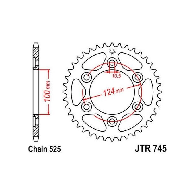 Jt Sprokets Corona Jt 745 Z43 