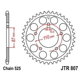 Jt Sprokets Corona Jt 807 Z44 