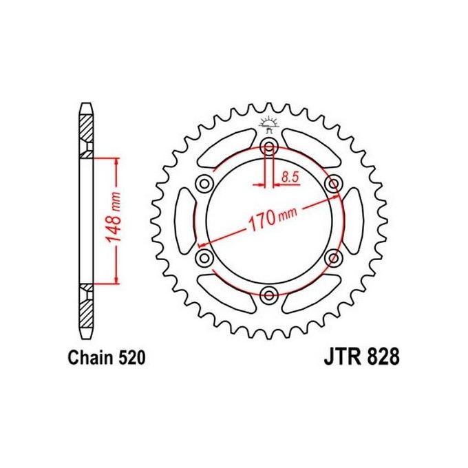 Jt Sprokets Corona Jt 828 Z50