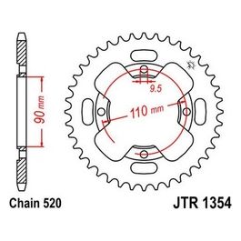 Jt Sprokets Corona Jt 1354 Z38 