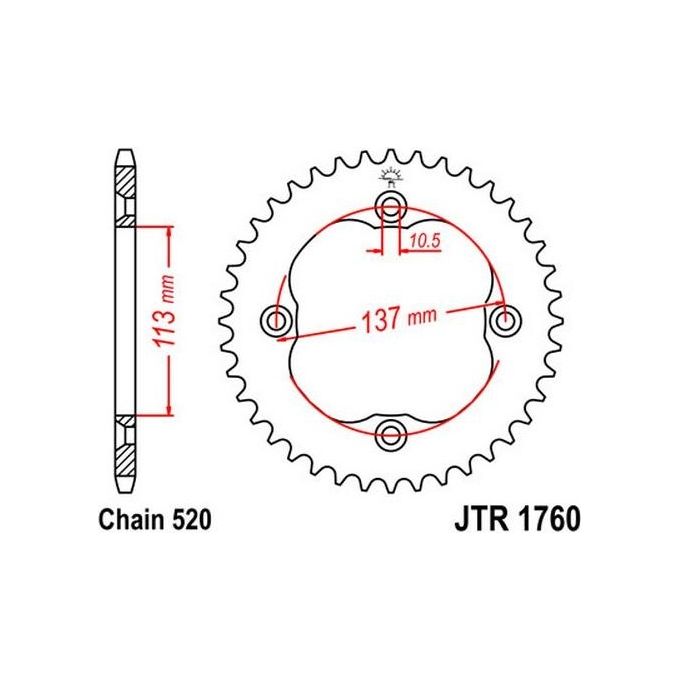 Jt Sprokets Corona Jt 1760 Z36