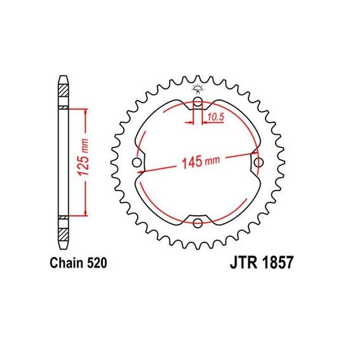 Jt Sprokets Corona Jt 1857 Z45
