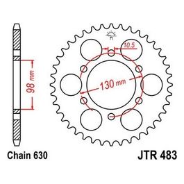 Jt Sprokets Corona Kawasaki 900 Z/KZ 76-77; 33 denti