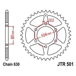 Jt Sprokets Corona kawasaki GPZ Unitrack 750 83-89; 38 denti