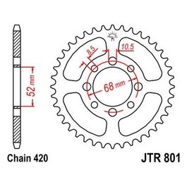 Jt Sprokets Corona Kawasaki 80 AE/AR 81-92; Suzuki 50 DR/OR E 79/80 43 denti