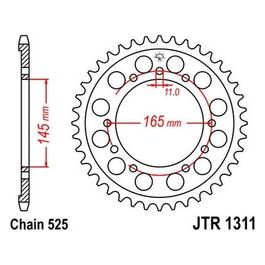 Jt Sprokets Corona per modifica rapporto finale 44 denti