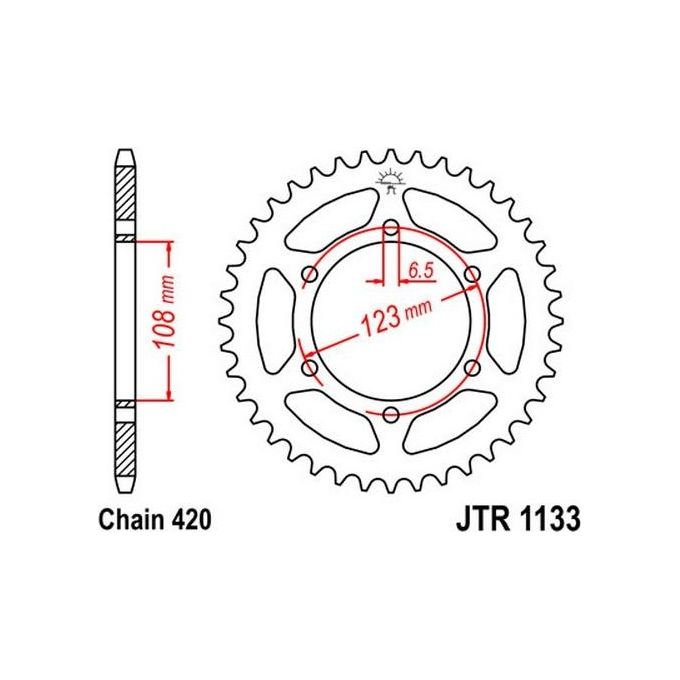 Jt Sprokets Corona Peugeot XR6 50 02-06 52 denti