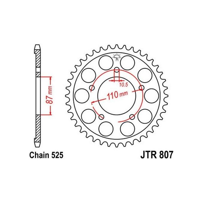 Jt Sprokets Corona Suzuki GSX 400 88-90 49 denti