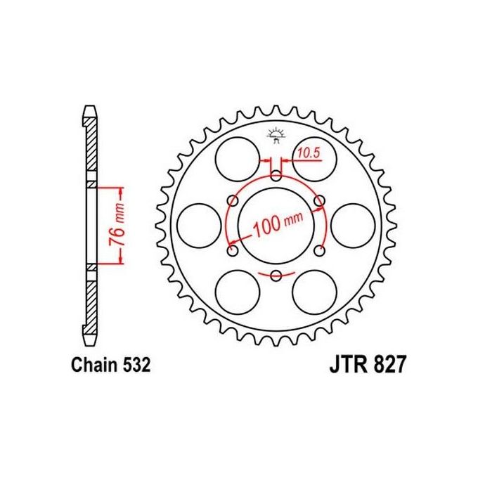 Jt Sprokets Corona Suzuki RF 900 R 94-00 43 denti