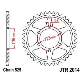 Jt Sprokets Corona Triumph 800 Tiger/Tiger XC 11- 50 denti