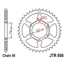 Jt Sprokets Corona Yamaha 400/550 XJ 81-85; 45 denti