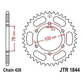 Jt Sprokets Corona Yamaha YZF R 125 08- 48 denti