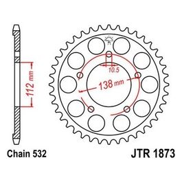 Jt Sprokets Corona Yamaha YZF-R6 99-02; 48 denti