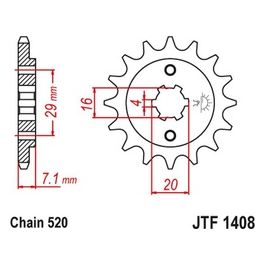 Jt Sprokets Pignone 1408 Z15