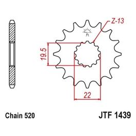 Jt Sprokets Pignone 1439 Z14