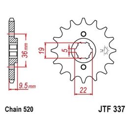 Jt Sprokets Pignone 337 Z15