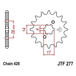 Jt Sprokets Pignone Derbi 125 Mulhacen/ Senda/ Terra 07-13 14 denti