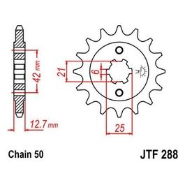 Jt Sprokets Pignone Honda CB 750 71-76; 18 denti