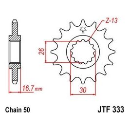 Jt Sprokets Pignone Honda VF 750 94-03 15 denti