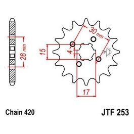 Jt Sprokets Pignone Jt 253 Z15 