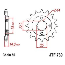 Jt Sprokets Pignone Jt 739 Z15 