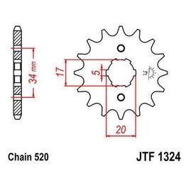 Jt Sprokets Pignone Jt 1324 Z12 