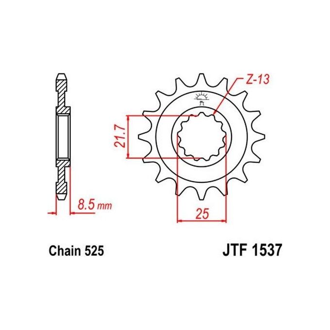 Jt Sprokets Pignone Jt 1537 Z16