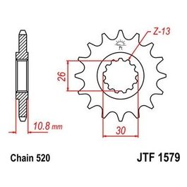 Jt Sprokets Pignone Jt 1579 Z15 