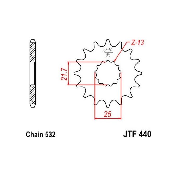 Jt Sprokets Pignone Suzuki GSX-R 1100 86-88 14 denti