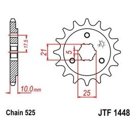 Jt Sprokets Pignone Suzuki 800 DR 94-; DR 650 96-10; XF Freewind 650 97-02 14 denti