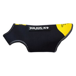 Cappottino in neoprene per cani S - Lunghezza dorso 40 cm Nero Giallo
