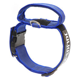 Collare per cani con maniglia Color e Gray L - 5 cm|Circonferenza 49-70 cm Blu