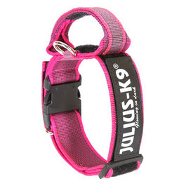 Collare per cani con maniglia Color e Gray L - 5 cm|Circonferenza 49-70 cm Rosa