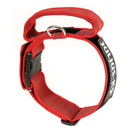 Collare per cani con maniglia Color e Gray L - 5 cm|Circonferenza 49-70 cm Rosso