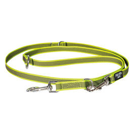 Guinzaglio per cani regolabile Color e Gray Super-Grip L - 2 cm|Lunghezza max 220 cm Giallo Fluo