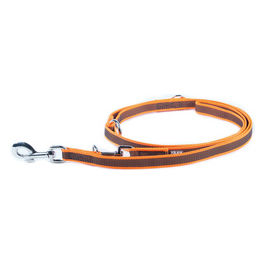 Guinzaglio per cani regolabile Color e Gray Super-Grip L - 2 cm|Lunghezza max 220 cm Arancione