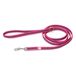 Guinzaglio con maniglia e anello O Color e Gray Super-Grip S - 1,4 cm|Lunghezza 120 cm Rosa