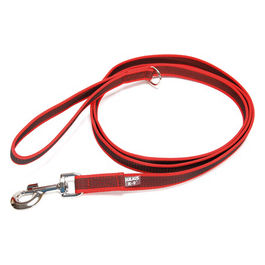 Guinzaglio con maniglia e anello O Color e Gray Super-Grip S - 1,4 cm|Lunghezza 120 cm Rosso