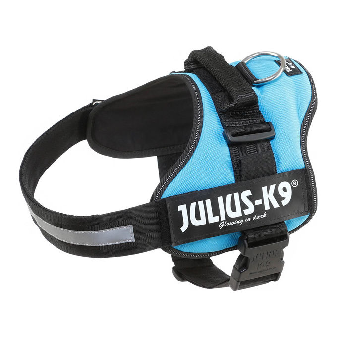 Julius-K9 Pettorina per cani K9 Powerharness Tg. 2 XL - Tg. 2 (Circonferenza 71-96 cm Peso 28-40 Kg) Acquamarina