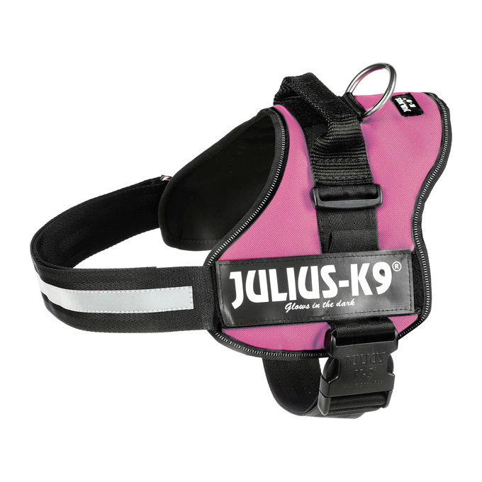 Julius-K9 Pettorina per cani K9 Powerharness Tg. 3 2XL - Tg. 3 (Circonferenza 82-115 cm Peso 40-70 Kg) Rosa Scuro