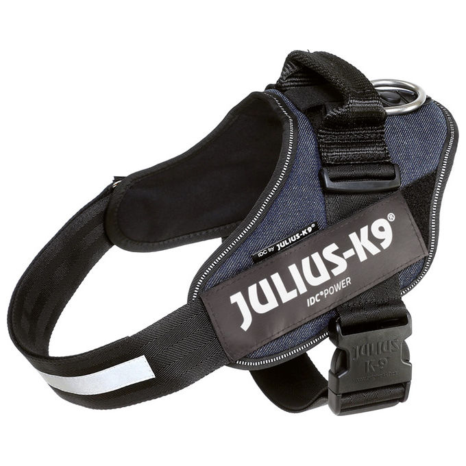 Julius-K9 Pettorina per cani IDC Powerharness Tg. 1 L - Tg. 1 (Circonferenza 63-85 cm Peso 23-30 Kg) Jeans