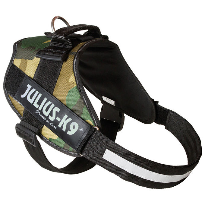 Julius-K9 Pettorina per cani IDC Powerharness Tg. 2 XL - Tg. 2 (Circonferenza 71-96 cm Peso 28-40 Kg) Camouflage