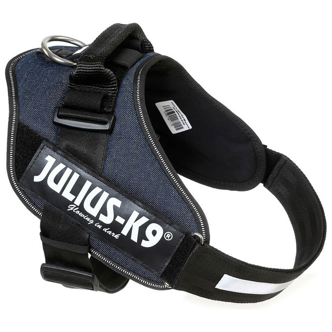 Julius-K9 Pettorina per cani IDC Powerharness Tg. 2 XL - Tg. 2 (Circonferenza 71-96 cm Peso 28-40 Kg) Jeans