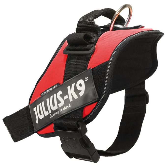 Julius-K9 Pettorina per cani IDC Powerharness Tg. 2 XL - Tg. 2 (Circonferenza 71-96 cm Peso 28-40 Kg) Rosso
