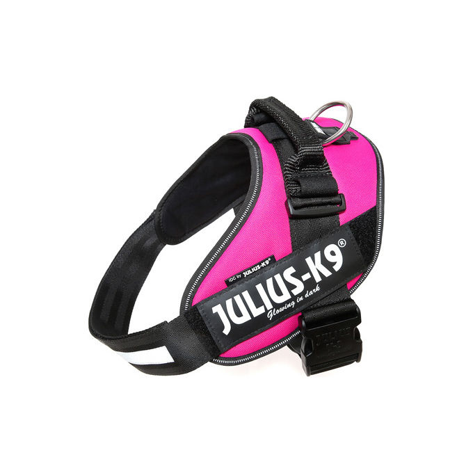 Julius-K9 Pettorina per cani IDC Powerharness Tg. 3 2XL - Tg. 3 (Circonferenza 82-115 cm Peso 40-70 Kg) Rosa Scuro