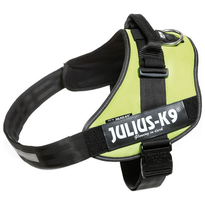 Julius-K9 Pettorina per cani IDC Powerharness Tg. 3 2XL - Tg. 3 (Circonferenza 82-115 cm Peso 40-70 Kg) Giallo Fluo