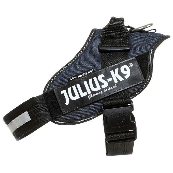 Julius-K9 Pettorina per cani IDC Powerharness Tg. 3 2XL - Tg. 3 (Circonferenza 82-115 cm Peso 40-70 Kg) Jeans